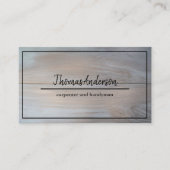 Carte De Visite Céréales de bois professionnel de menuiserie rusti (Devant)