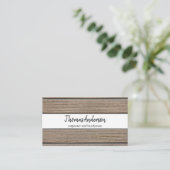 Carte De Visite Céréales de bois professionnel de menuiserie rusti (Debout devant)