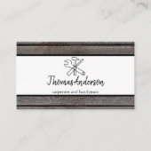 Carte De Visite Céréales de bois professionnel de menuiserie rusti (Devant)