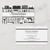 Carte De Visite Céréales de bois professionnel de menuiserie rusti (Devant / Derrière)