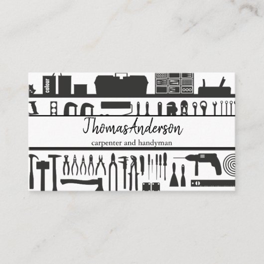 Carte De Visite Céréales de bois professionnel de menuiserie rusti (Devant)