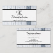 Carte De Visite Céréales de bois professionnel de menuiserie rusti (Devant / Derrière)