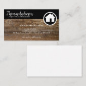 Carte De Visite Céréales de bois professionnel de menuiserie rusti (Devant / Derrière)