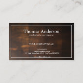 Carte De Visite Céréales de bois professionnel de menuiserie rusti (Dos)