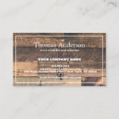 Carte De Visite Céréales de bois professionnel de menuiserie rusti (Dos)