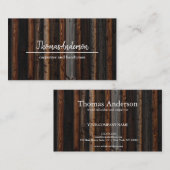 Carte De Visite Céréales de bois professionnel de menuiserie rusti (Devant / Derrière)