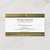 Carte De Visite Céréales de bois professionnel de menuiserie rusti (Dos)