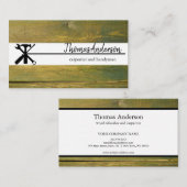 Carte De Visite Céréales de bois professionnel de menuiserie rusti (Devant / Derrière)