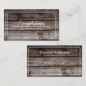 Carte De Visite Céréales de bois professionnel de menuiserie rusti (Devant / Derrière)