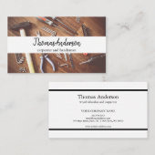 Carte De Visite Céréales de bois professionnel de menuiserie rusti (Devant / Derrière)