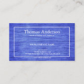 Carte De Visite Céréales de bois professionnel de menuiserie rusti (Dos)