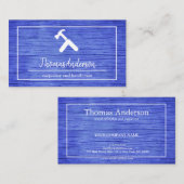 Carte De Visite Céréales de bois professionnel de menuiserie rusti (Devant / Derrière)