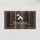 Carte De Visite Céréales de bois professionnel de menuiserie rusti (Devant)