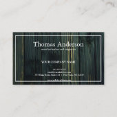 Carte De Visite Céréales de bois professionnel de menuiserie rusti (Dos)