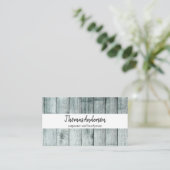 Carte De Visite Céréales de bois professionnel de menuiserie rusti (Debout devant)