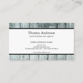 Carte De Visite Céréales de bois professionnel de menuiserie rusti (Dos)