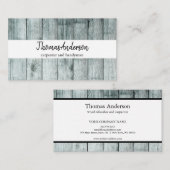 Carte De Visite Céréales de bois professionnel de menuiserie rusti (Devant / Derrière)