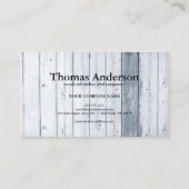 Carte De Visite Céréales de bois professionnel de menuiserie rusti (Dos)