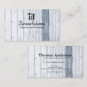 Carte De Visite Céréales de bois professionnel de menuiserie rusti (Devant / Derrière)