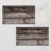 Carte De Visite Céréales de bois professionnel de menuiserie rusti (Devant / Derrière)