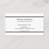 Carte De Visite Céréales de bois professionnel de menuiserie rusti (Dos)