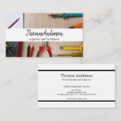 Carte De Visite Céréales de bois professionnel de menuiserie rusti (Devant / Derrière)