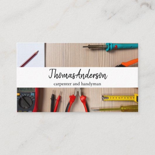 Carte De Visite Céréales de bois professionnel de menuiserie rusti (Devant)