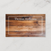 Carte De Visite Céréales de bois professionnel de menuiserie rusti (Dos)