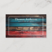 Carte De Visite Céréales de bois professionnel de menuiserie rusti (Dos)