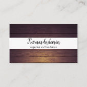 Carte De Visite Céréales de bois professionnel de menuiserie rusti (Devant)