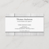 Carte De Visite Céréales de bois professionnel de menuiserie rusti (Dos)