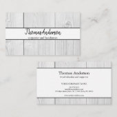 Carte De Visite Céréales de bois professionnel de menuiserie rusti (Devant / Derrière)