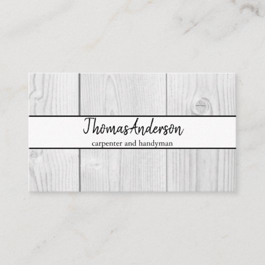Carte De Visite Céréales de bois professionnel de menuiserie rusti (Devant)