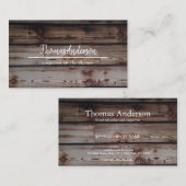 Carte De Visite Céréales de bois professionnel de menuiserie rusti (Devant / Derrière)