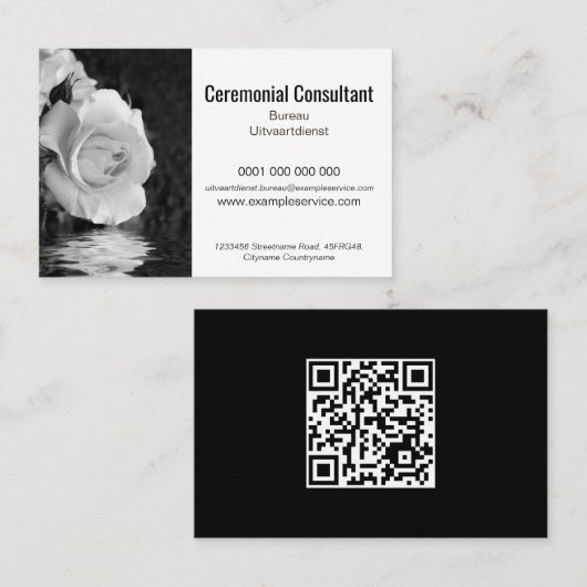 Carte De Visite Ceremonial consultancy service professional (Devant / Derrière)