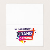 Carte De Visite Cérémonie D'Ouverture Vibrante Avec Carte/Carte ph (Extérieur déplié)