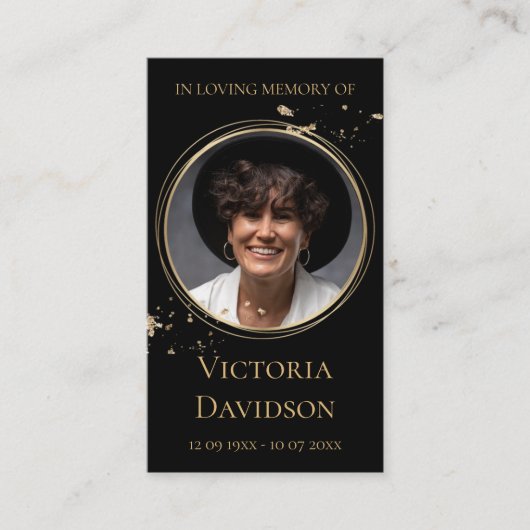 Carte De Visite Cérémonie funéraire de prière de photos Golden Rou (Devant)