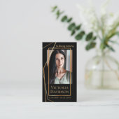 Carte De Visite Cérémonie funéraire Prière photo Golden Elegant Ca (Debout devant)