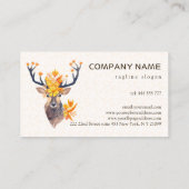 Carte De Visite Cerf aux cornes florales (Dos)