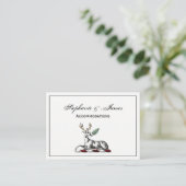 Carte De Visite Cerf avec Emblème héraldique de graisse (Debout devant)