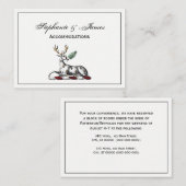 Carte De Visite Cerf avec Emblème héraldique de graisse (Devant / Derrière)