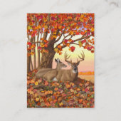 Carte De Visite Cerf blanc en automne Nouvelle-Angleterre Couleurs (Devant)
