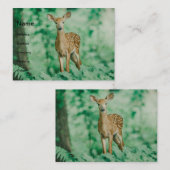 Carte De Visite Cerfs communs (Devant / Derrière)