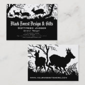 Carte De Visite Cerfs communs allemands de style de la vieille (Devant / Derrière)