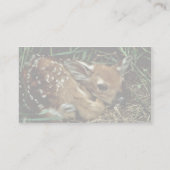 Carte De Visite cerfs communs Blanc-coupés la queue (Dos)