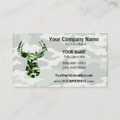 Carte De Visite Cerfs communs chassant le mâle de Camo (Dos)