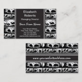 Carte De Visite Cerfs communs courants et verrat de scène (Devant / Derrière)