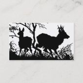 Carte De Visite Cerfs communs sauvages dans le vieux style (Dos)