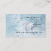 Carte De Visite Cerfs d'hiver et pins Joyeuses Fêtes (Dos)