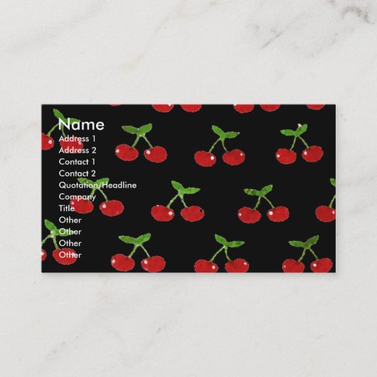 Carte De Visite Cerise 2 (Devant)